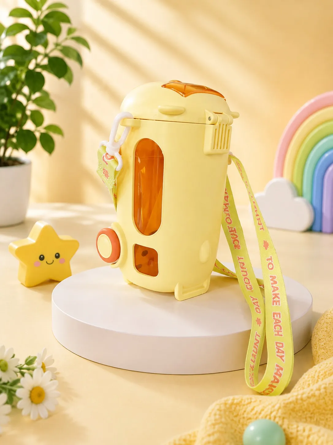 Yellow Premium Cool Cute Bus Kids Sipper Cup