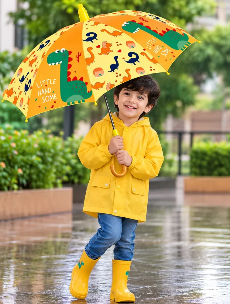 Yellow Summer Shutter Style Kids Umbrella
