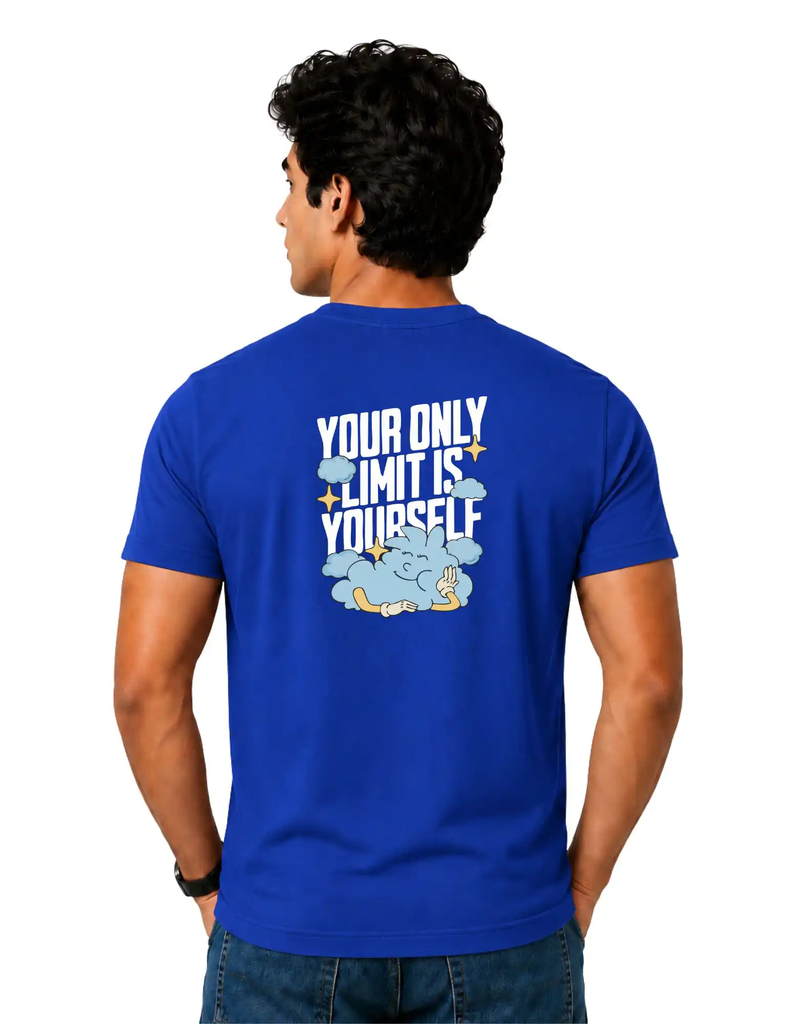 Your Only Limit Cotton Round Neck T-Shirt 180 GSM Royal Blue