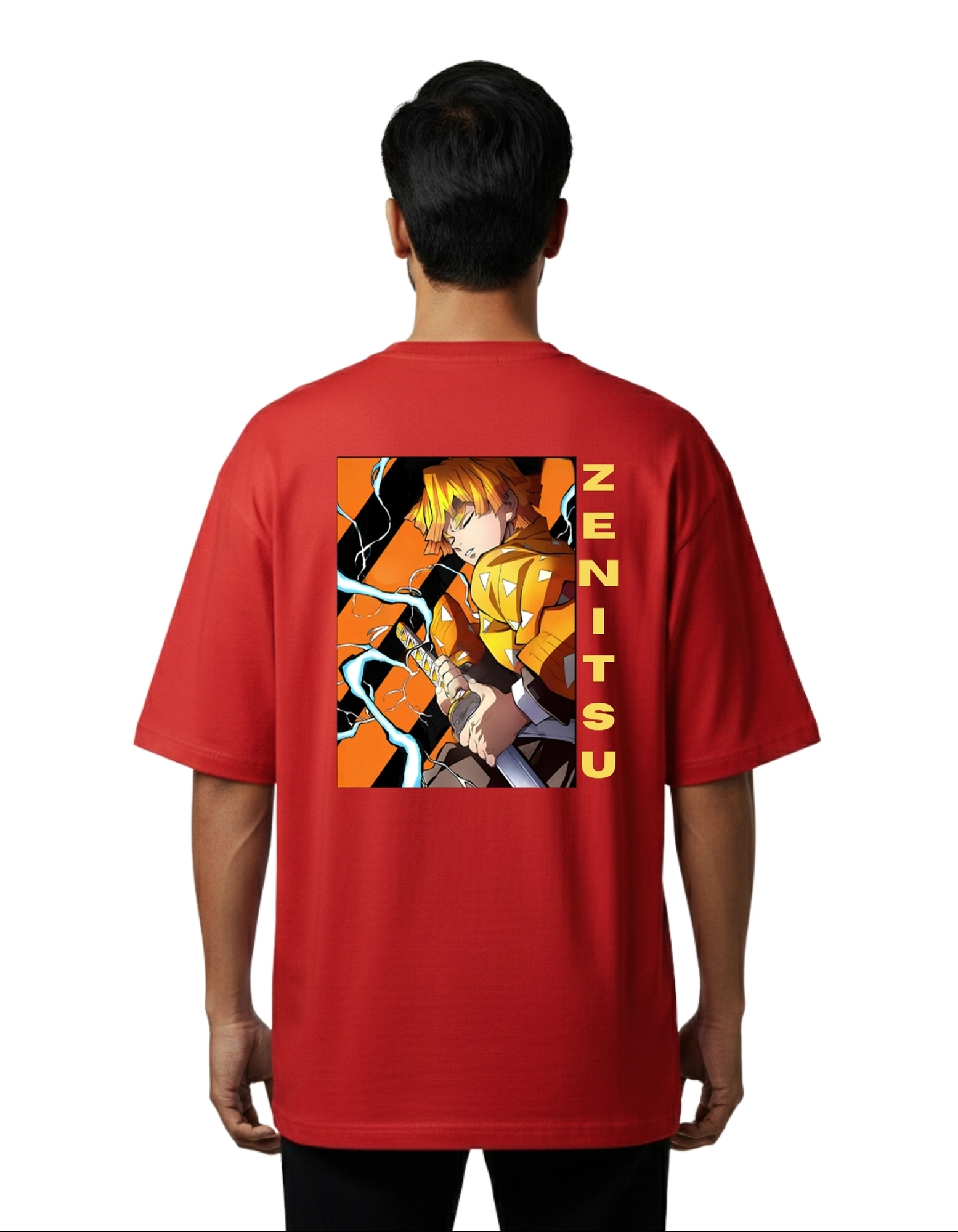 Zenitsu Oversized Cotton French Terry T-Shirt 240 GSM Red