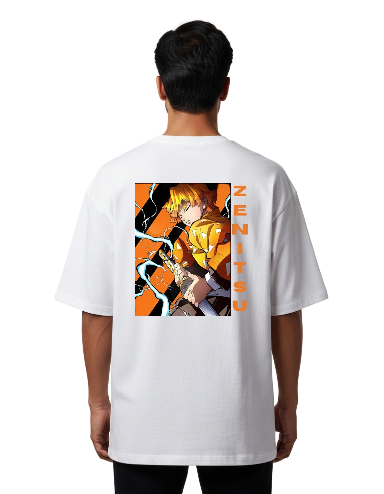 Zenitsu Oversized Cotton French Terry T-Shirt 240 GSM White